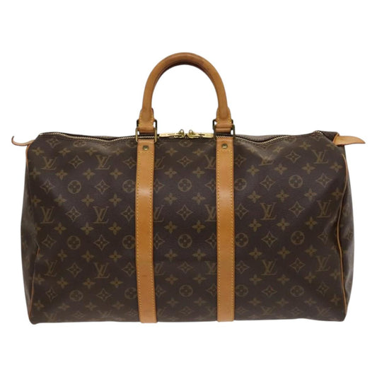 Louis Vuitton Keepall 45, Brown, Canvas, travel