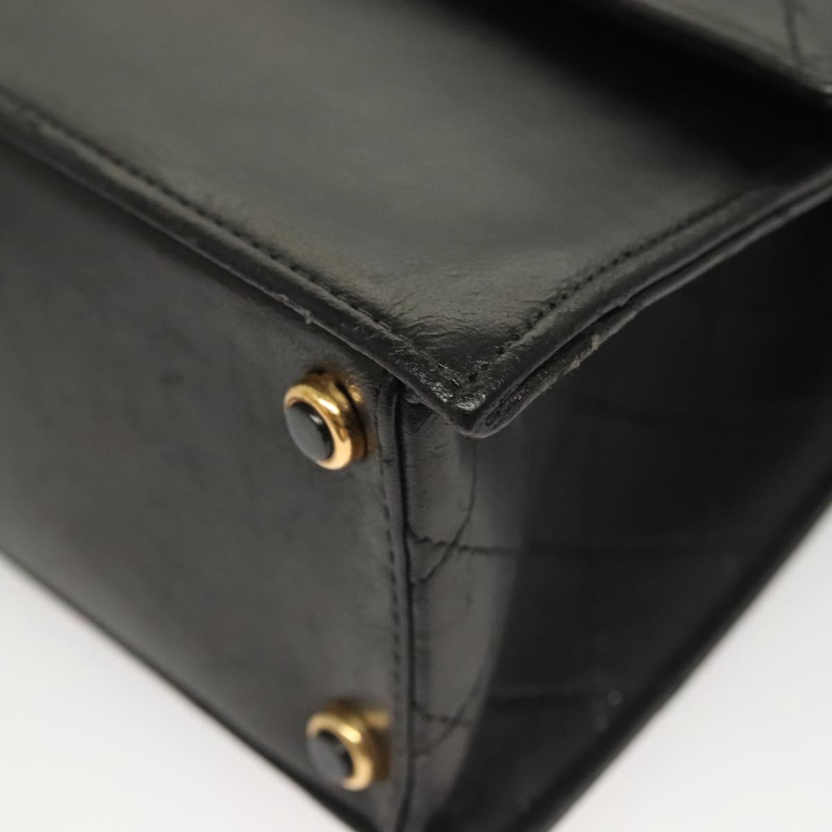 Chanel Trapèze, Black, Leather, shoulder