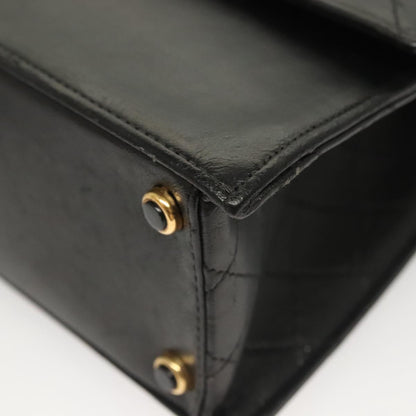Chanel Trapèze, Black, Leather, shoulder