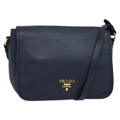 Prada Vitello, Navy, Leather, shoulder