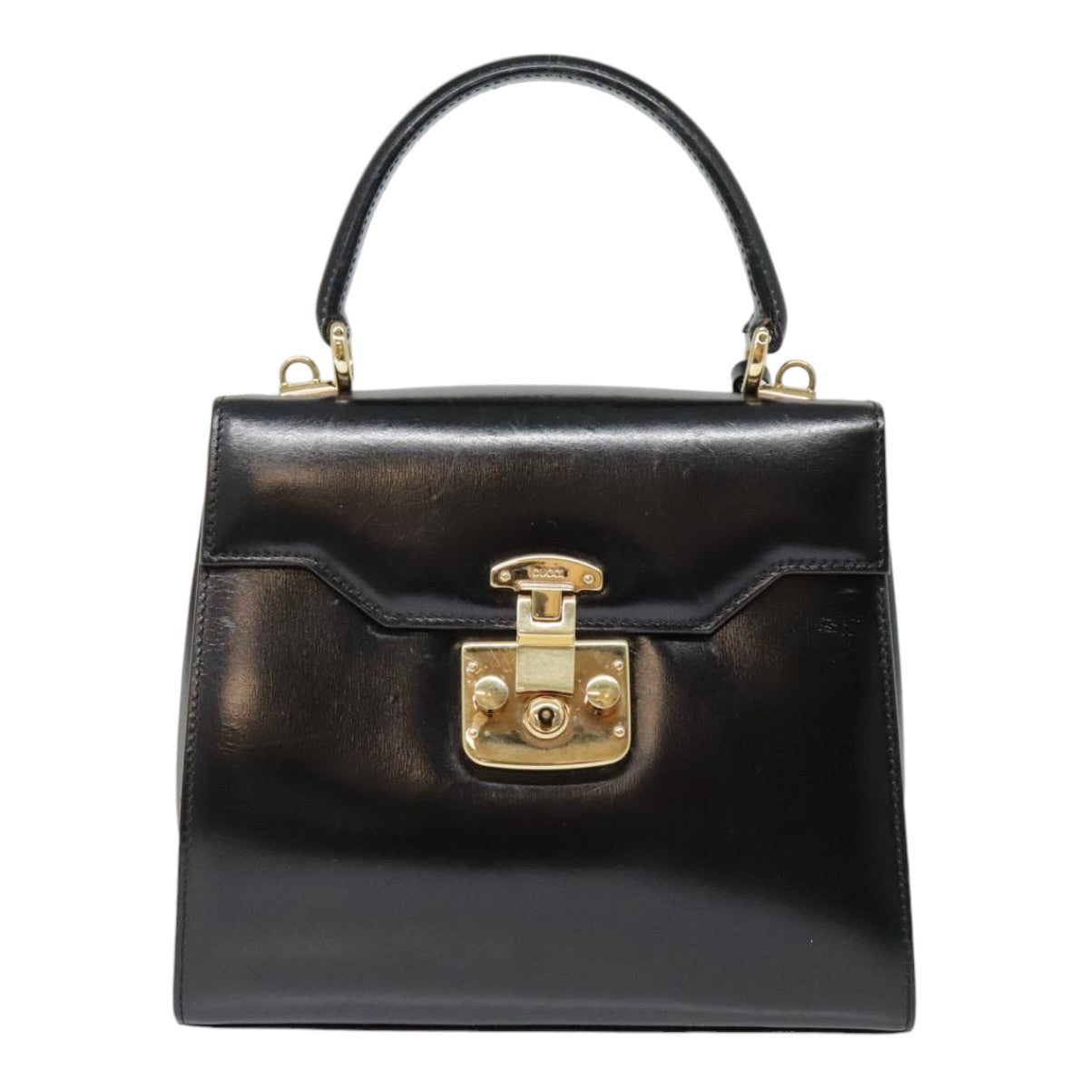 Gucci Lady Lock, Black, Leather, handbag