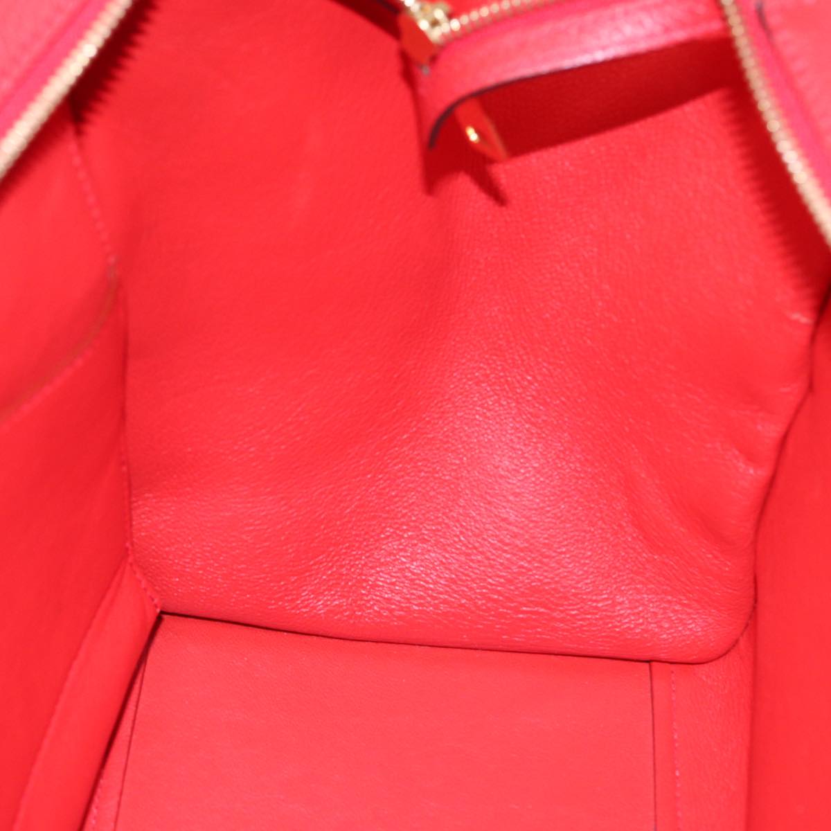 Céline Trapèze, Red, Leather, handbag