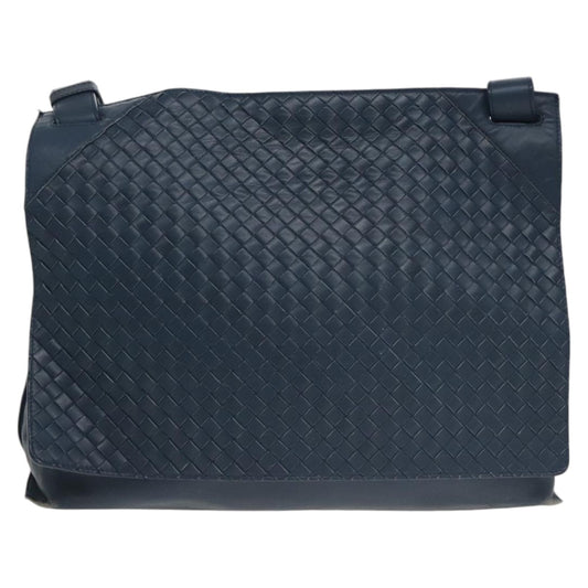 Bottega Veneta Intrecciato, Navy, Leather, shoulder