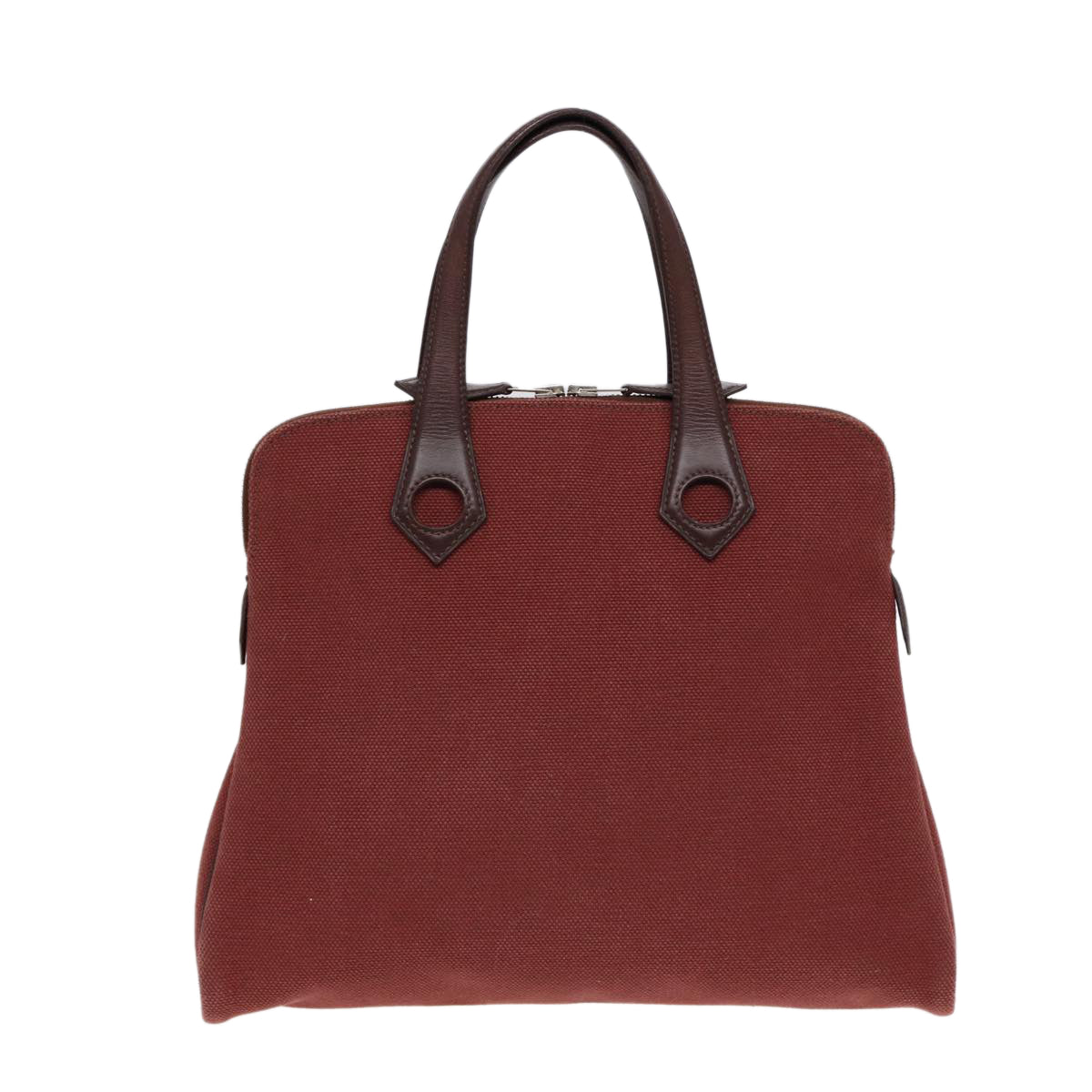 Hermès Heeboo, Burgundy, Canvas, handbag