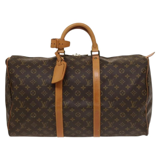 Louis Vuitton Keepall 50, Brown, Canvas, travel