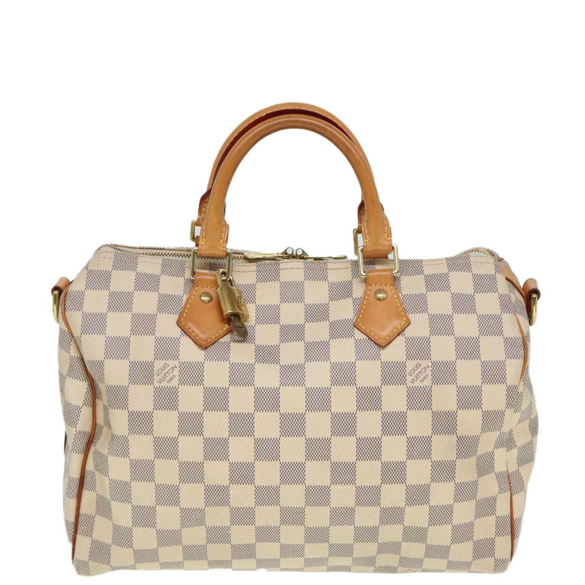 Louis Vuitton Speedy Bandoulière 30, White, Canvas, handbag