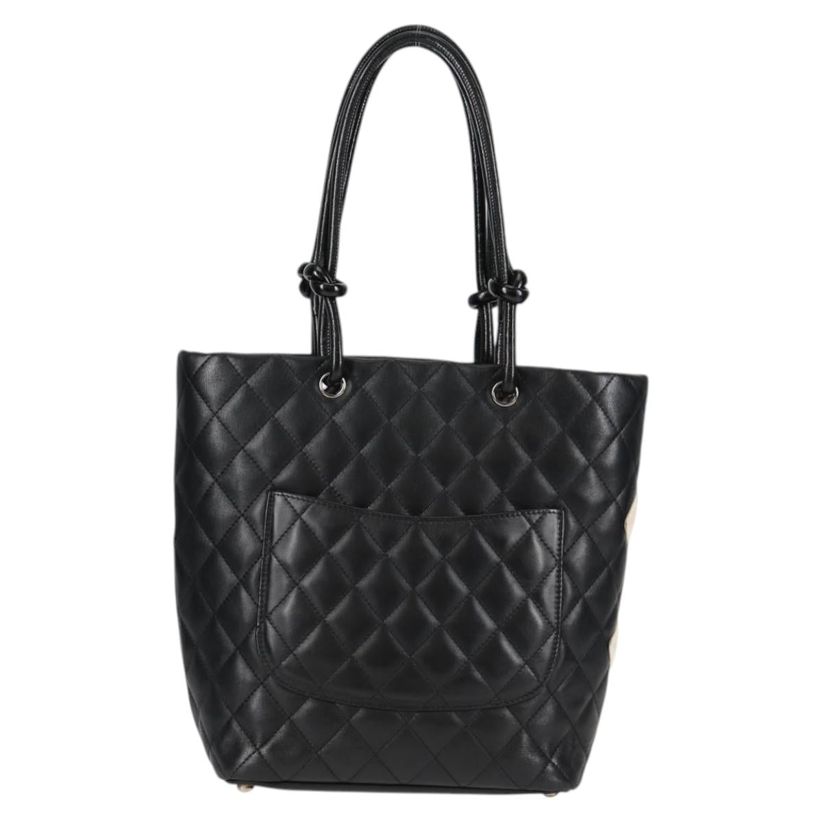 Chanel Cambon, Black, Leather, tote