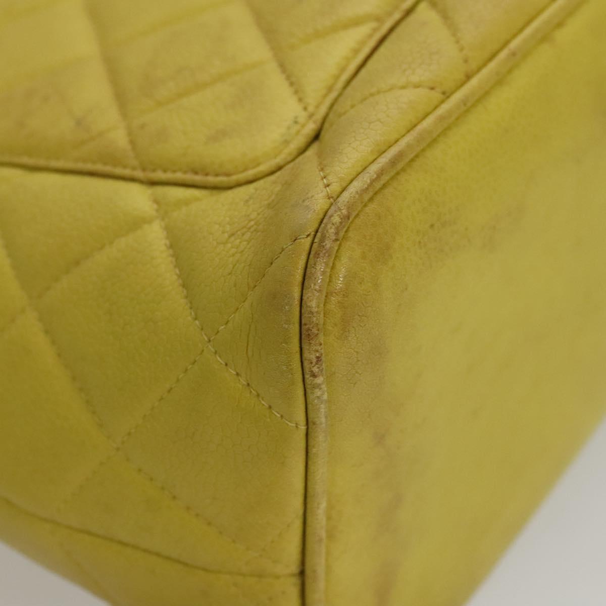 Chanel Medaillon, Yellow, Leather, tote