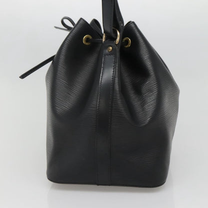 Louis Vuitton Petit Noé, Black, Leather, shoulder