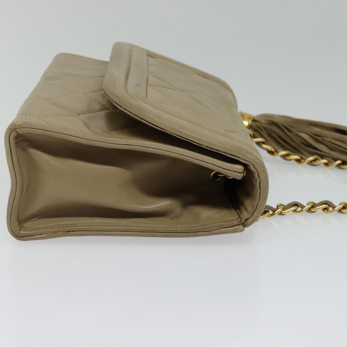 Chanel Single flap, Beige, Leather, shoulder