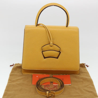 Loewe Barcelona, Yellow, Leather, handbag