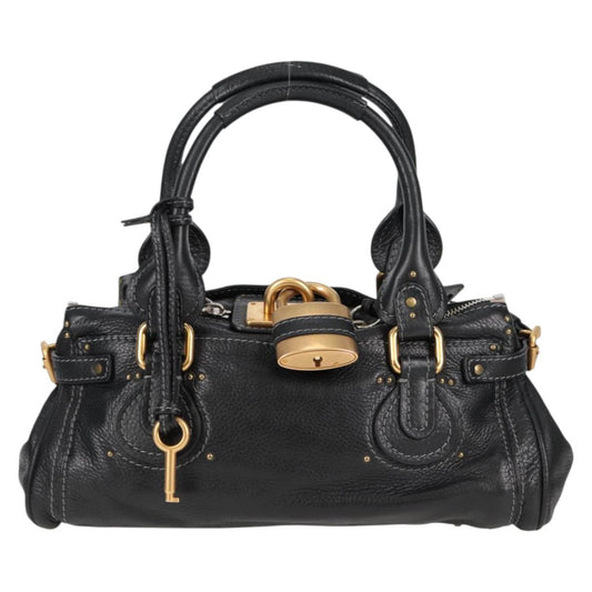 Chloé Paddington, Black, Leather, handbag