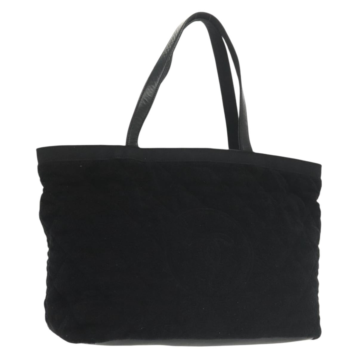 Chanel Logo CC, Black, Leather, tote