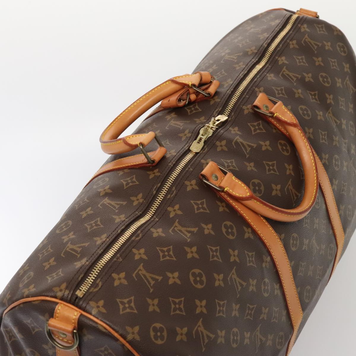 Louis Vuitton Keepall Bandoulière 60, Brown, Canvas, travel