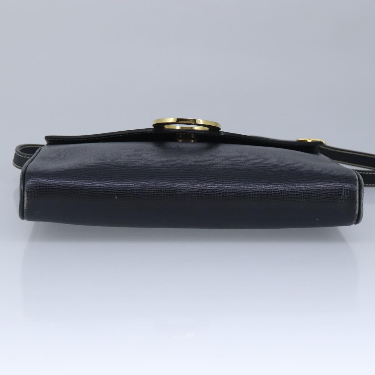 Céline Logo du cercle, Black, Leather, shoulder