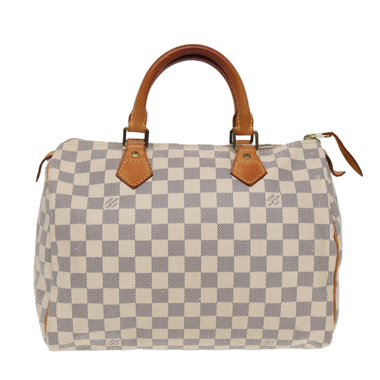 Louis Vuitton Speedy 30, White, Canvas, handbag