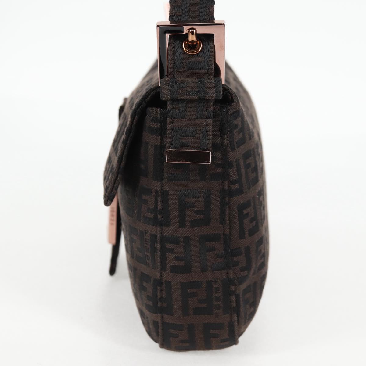 Fendi Baguette, Brown, Canvas, shoulder