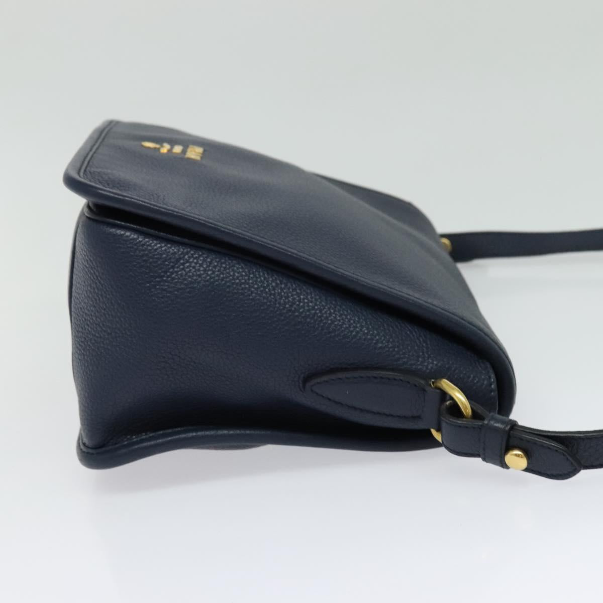 Prada Vitello, Navy, Leather, shoulder