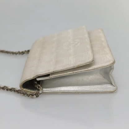 Chanel, Silver, NYLON, clutch