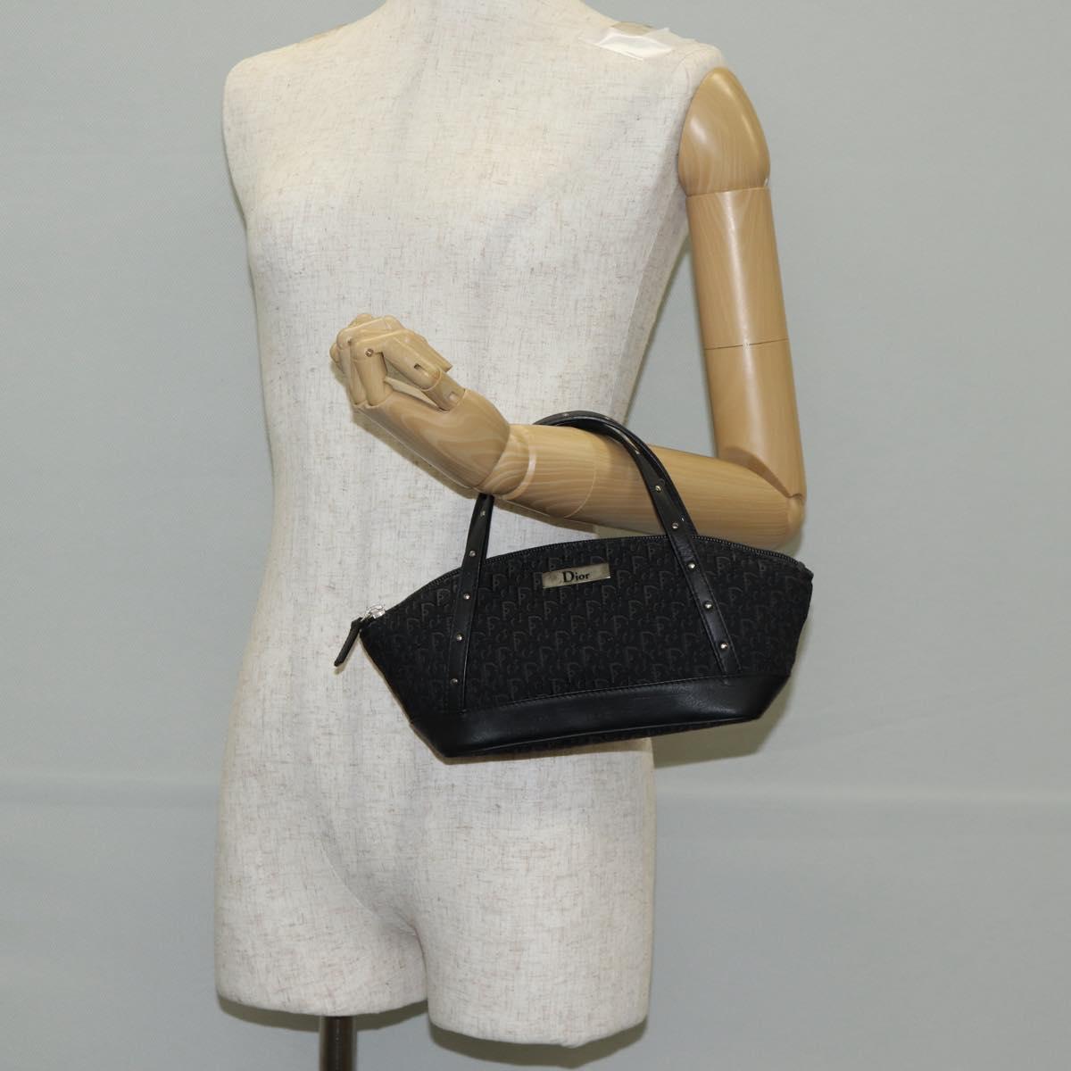 Dior Diorissimo, Black, "CANVAS, LEATHER", handbag