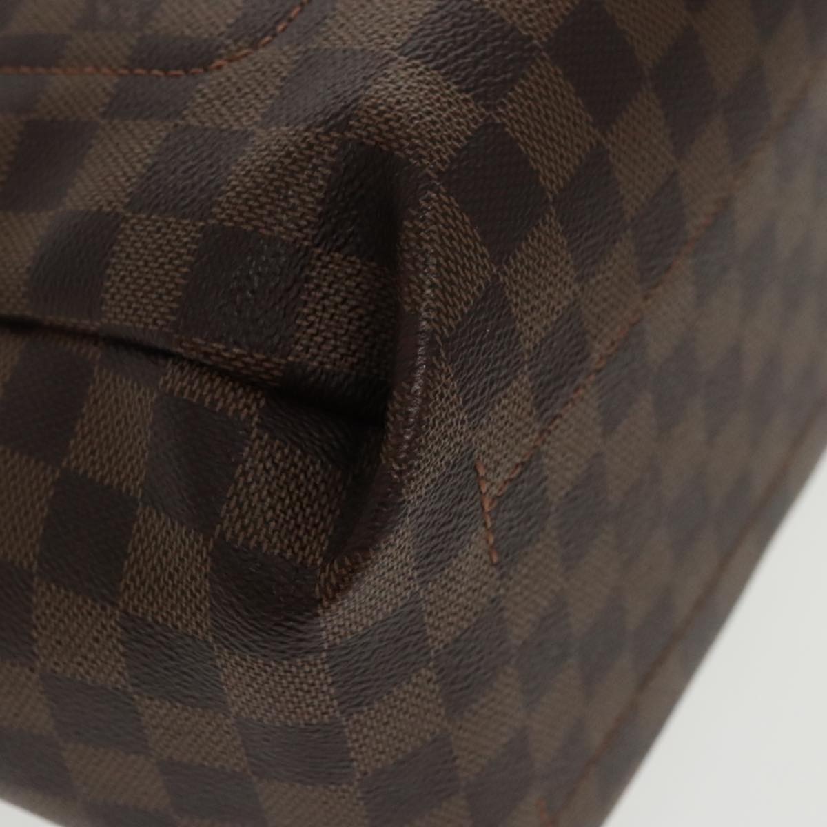 Louis Vuitton BELMONT, Brown, Canvas, tote