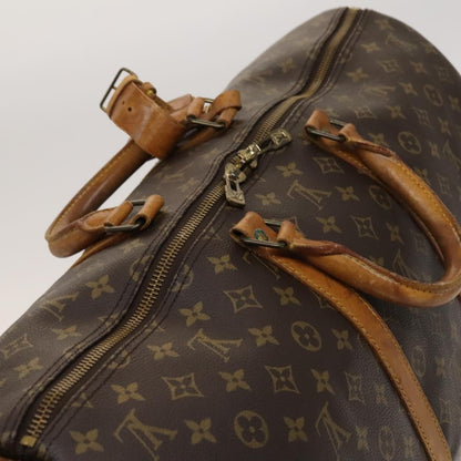 Louis Vuitton Keepall Bandouliere 55, Brown, Canvas, travel