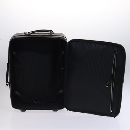 Prada Triangle Logo, Black, Leather, travel