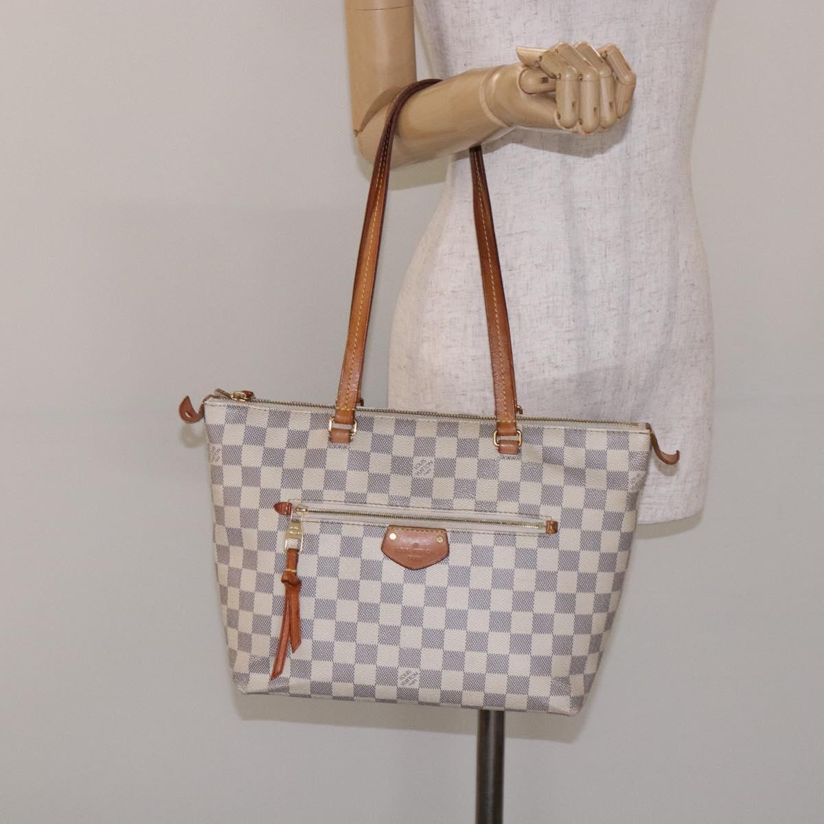Louis Vuitton Lena PM, White, Canvas, shoulder