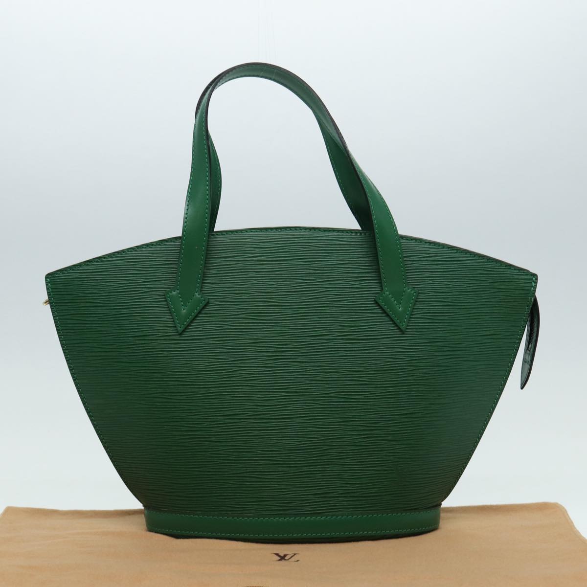 Louis Vuitton Saint Jacques, Green, Leather, handbag