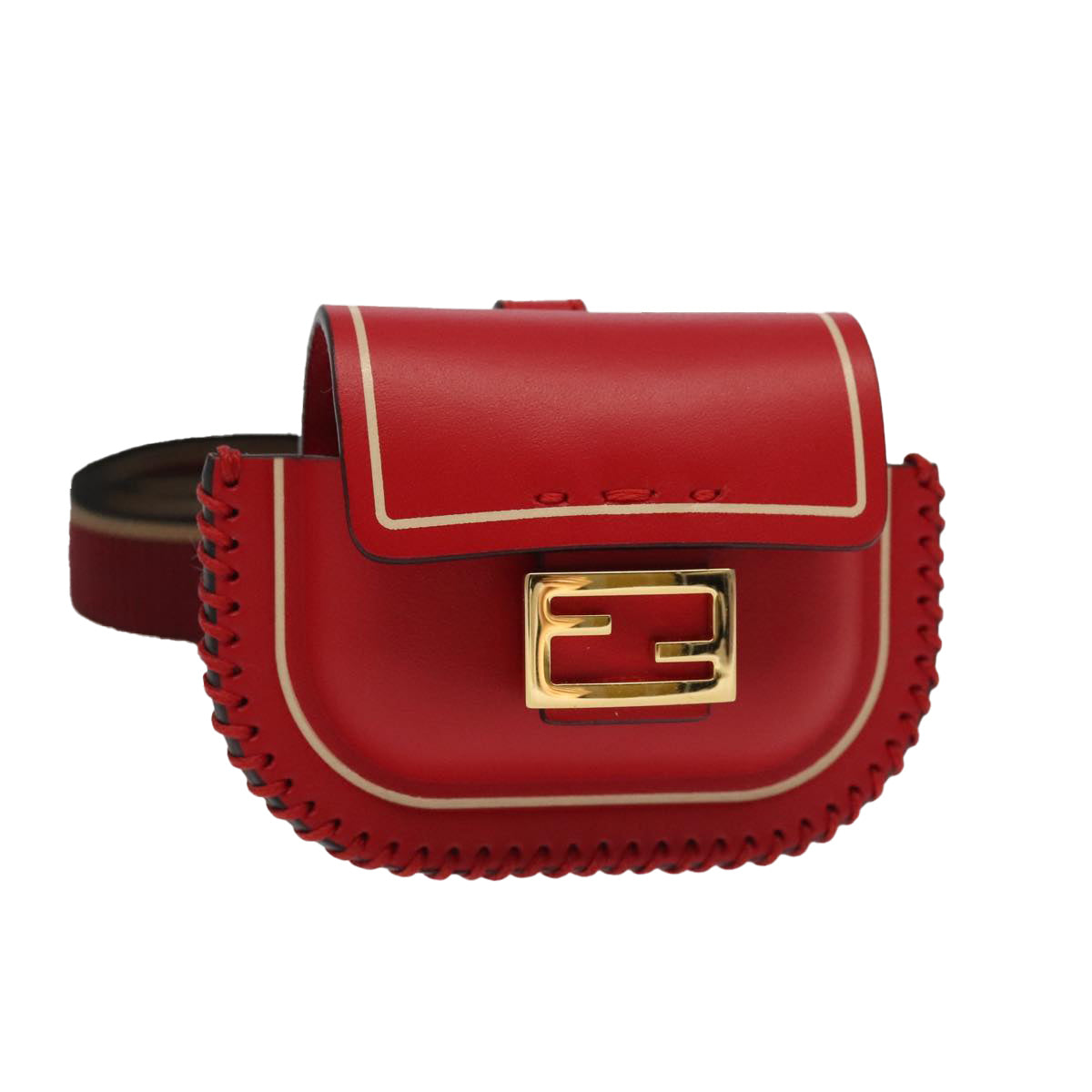 Fendi Baguette, Red, Leather, wallet