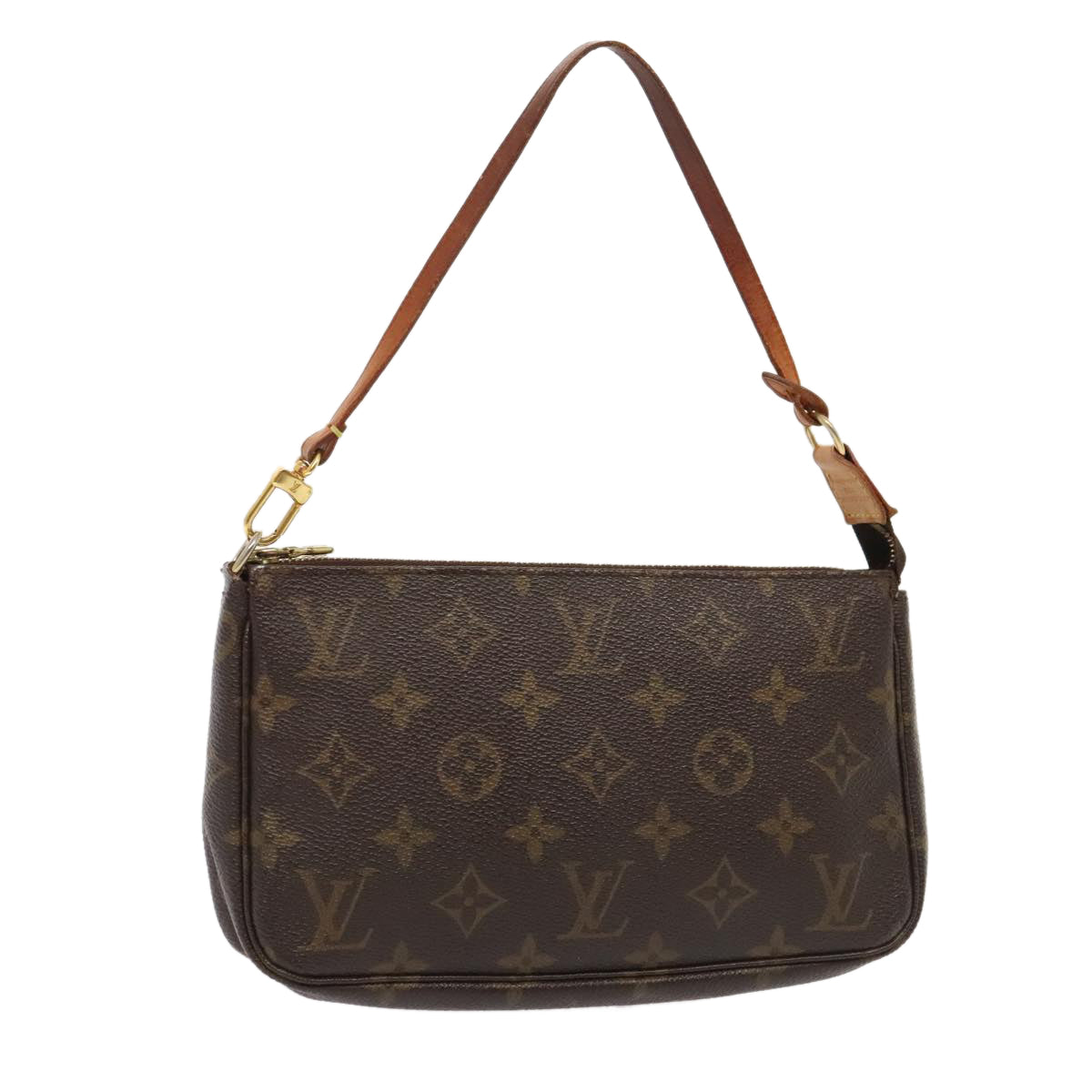 Louis Vuitton Pochette Accessoire, Brown, Canvas, clutch