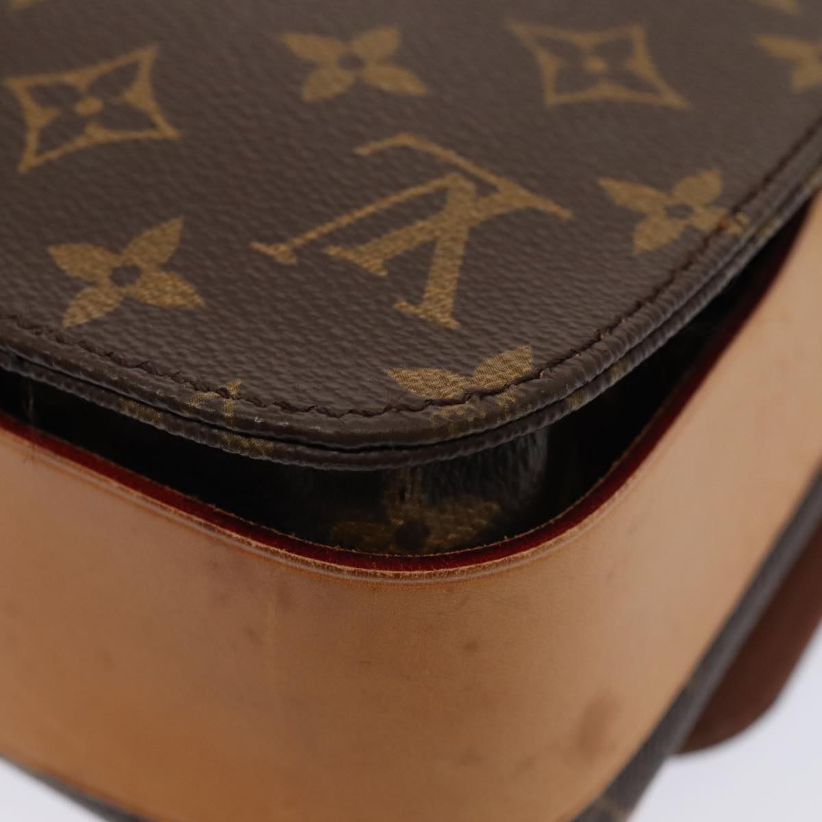 Louis Vuitton Cartouchière, Brown, Canvas, shoulder