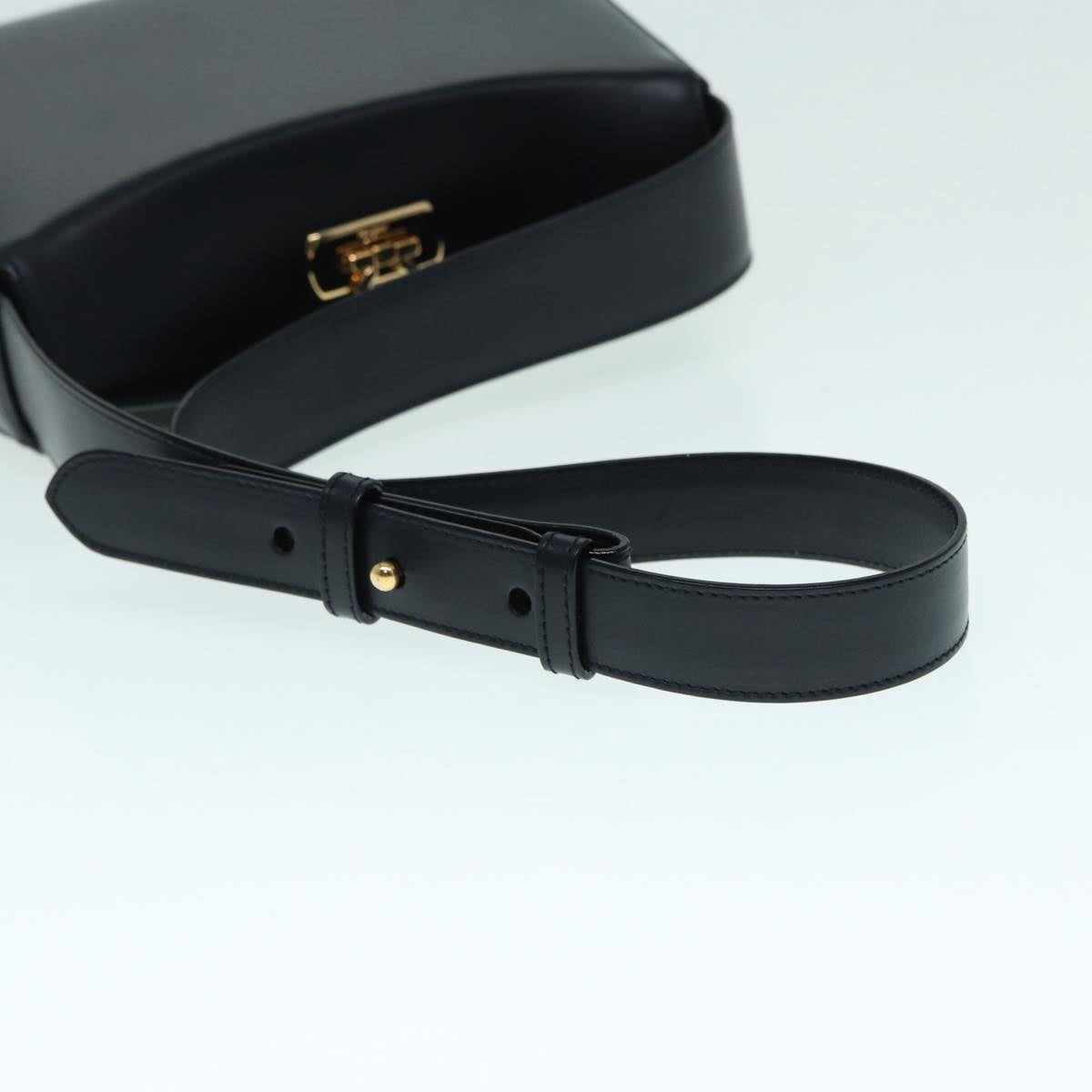 Salvatore Ferragamo Gancini, Black, Leather, shoulder