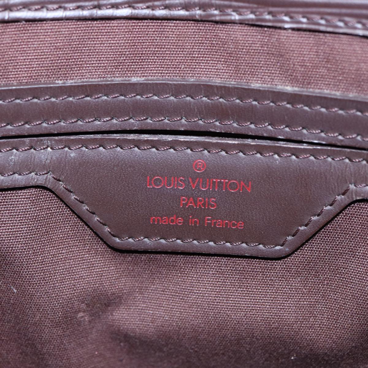 Louis Vuitton Sac plat, Brown, Leather, handbag