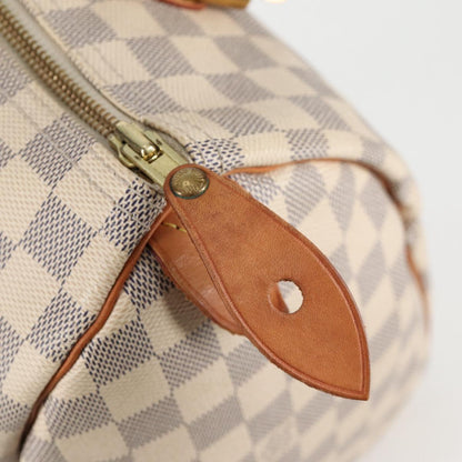 Louis Vuitton Speedy 30, White, Canvas, handbag