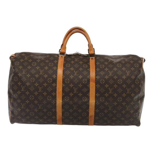 Louis Vuitton Keepall 60, Brown, Canvas, travel