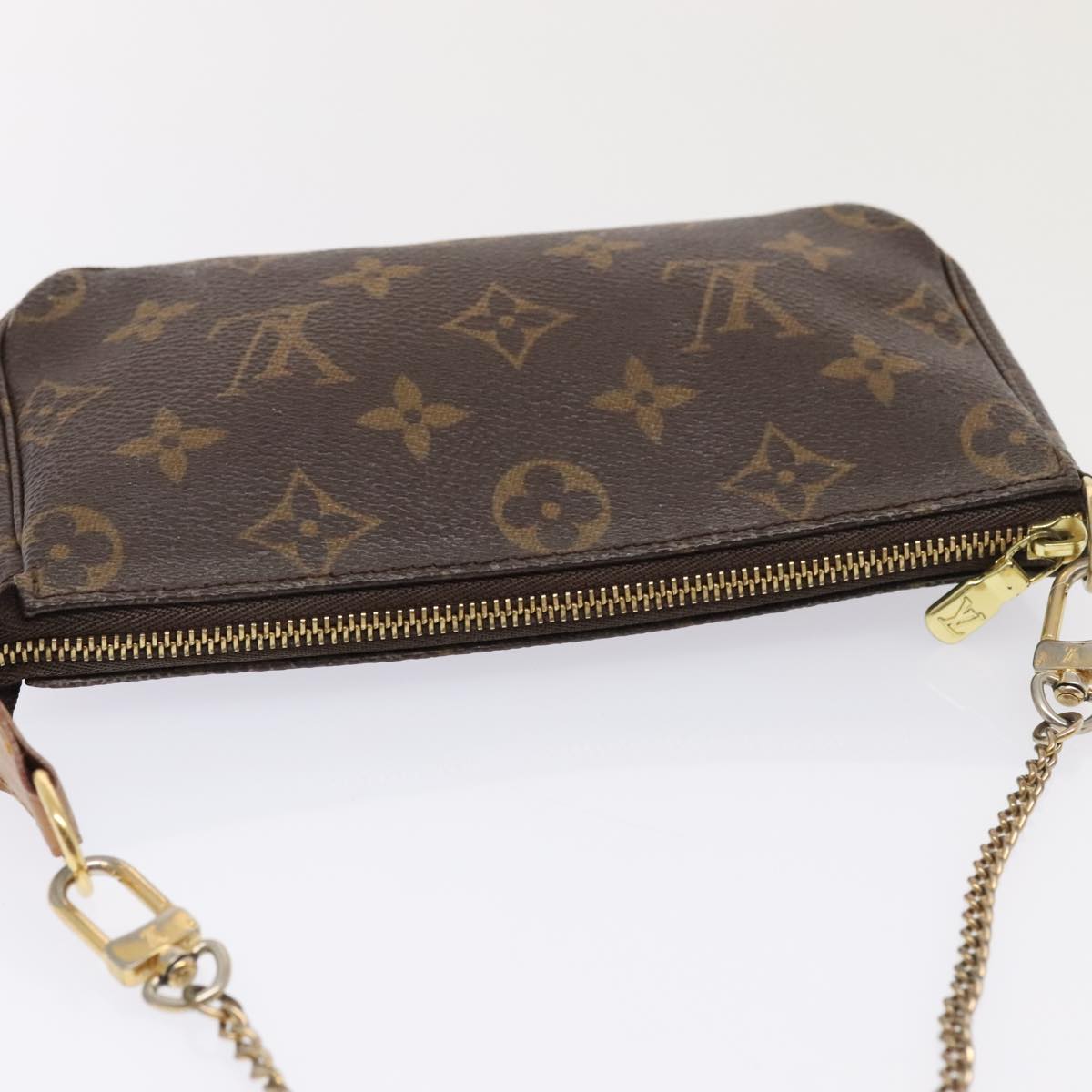 Louis Vuitton Pochette Accessoire, Brown, Canvas, shoulder