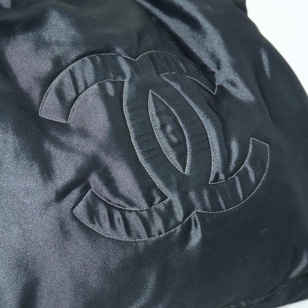 Chanel Cc, Black, Silk, tote