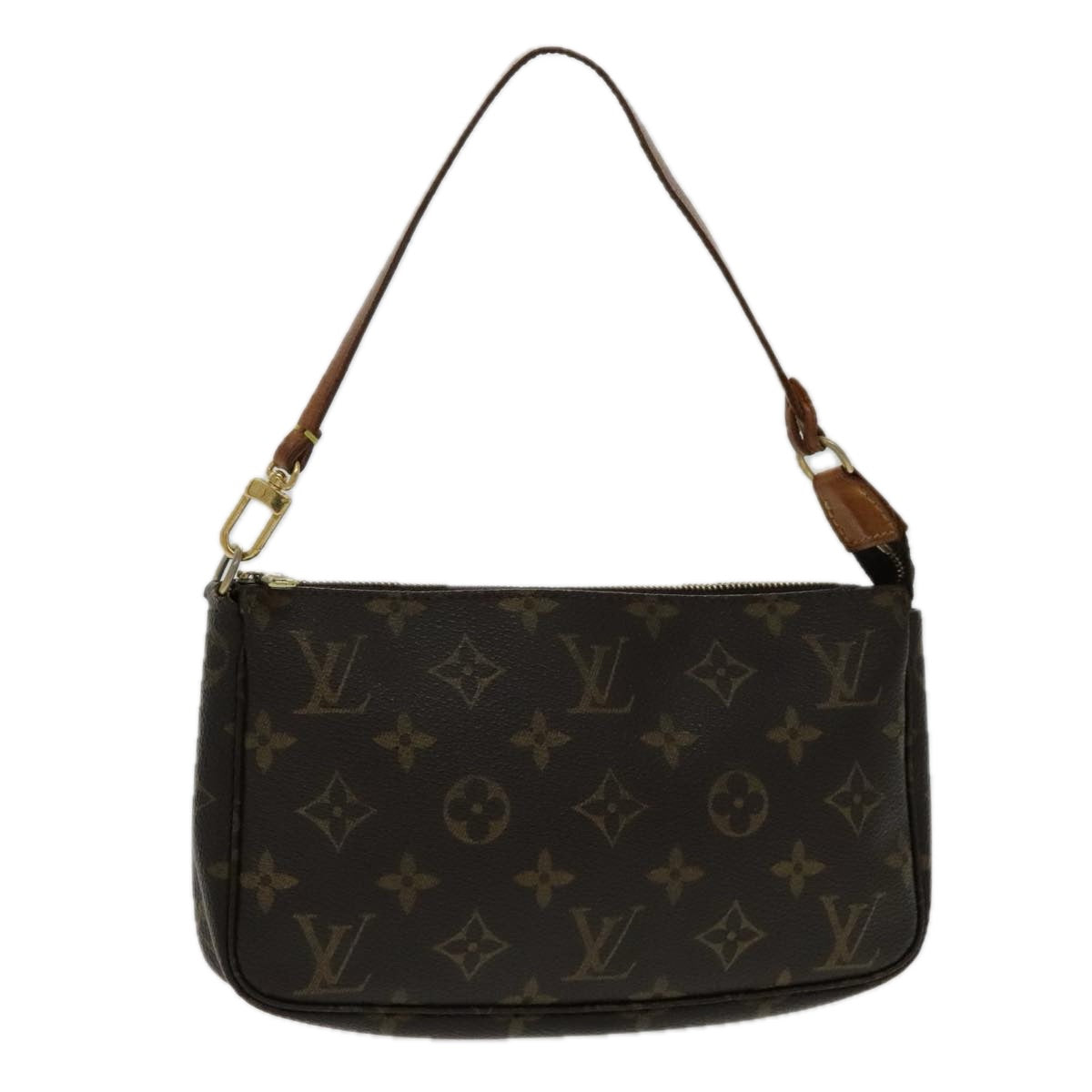 Louis Vuitton Pochette Accessoire, Brown, Canvas, clutch