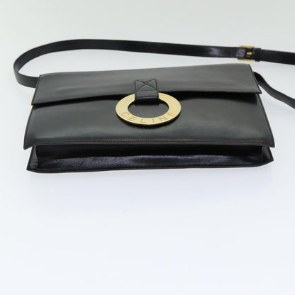Céline Logo du cercle, Black, Leather, shoulder