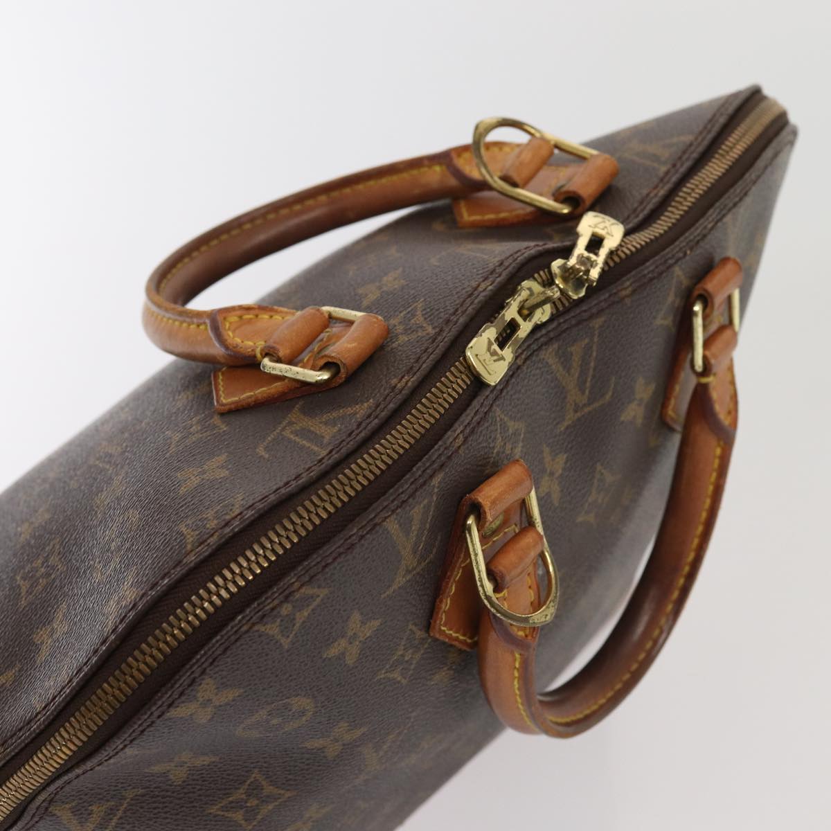 Louis Vuitton Alma, Brown, Canvas, handbag