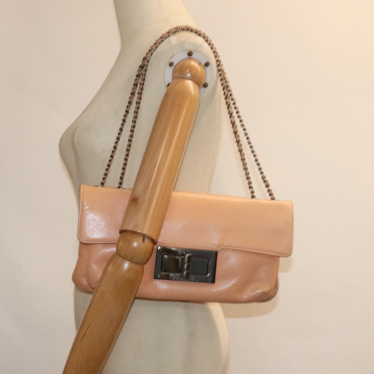 "Chanel 2,55", Pink, Leather, shoulder