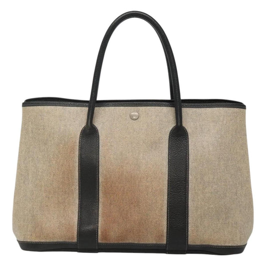 Hermès Garden Party, Beige, Canvas, tote
