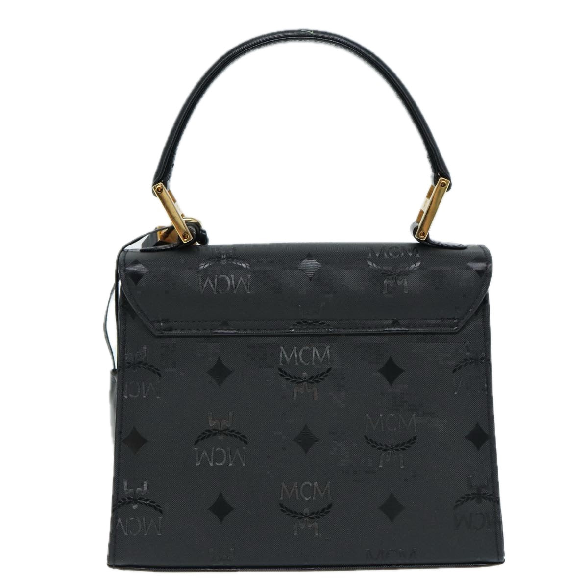 MCM Visetos, Black, Canvas, handbag