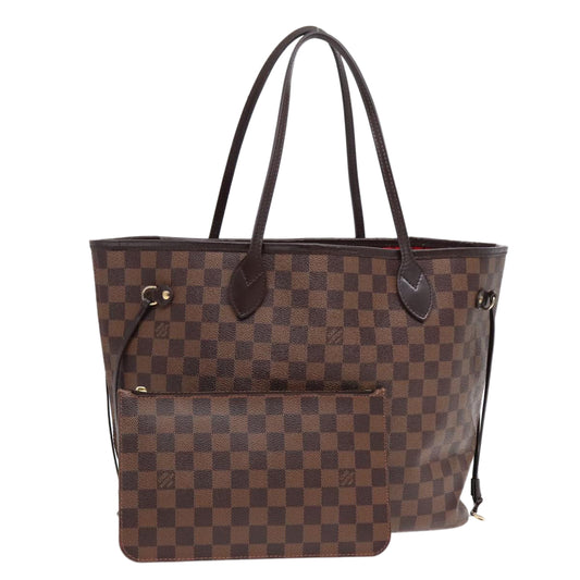 Louis Vuitton Neverfull MM, Brown, Canvas, tote