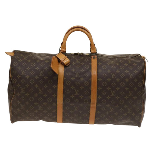 Louis Vuitton Keepall 60, Brown, Canvas, travel