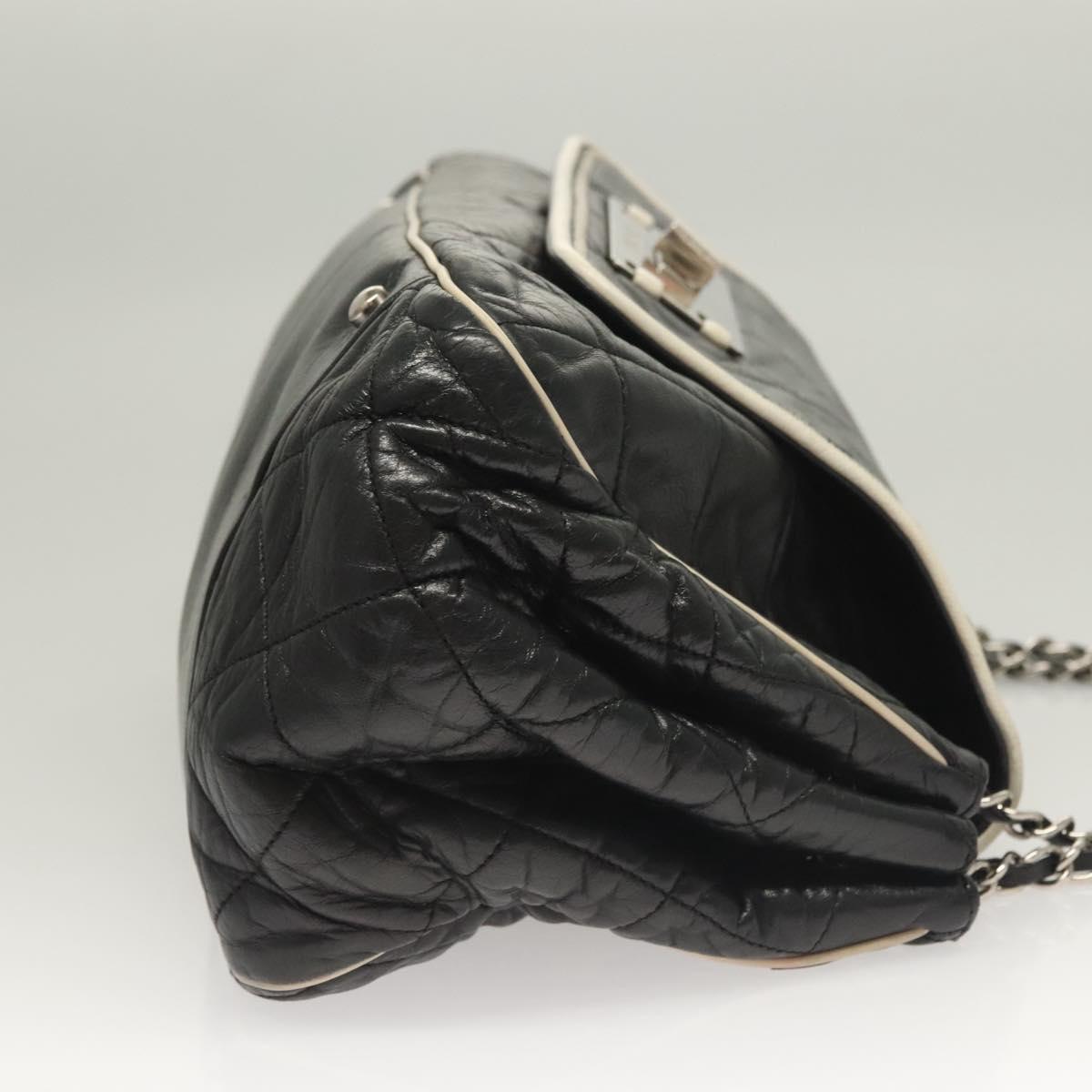 Chanel Mademoiselle, Black, Leather, shoulder