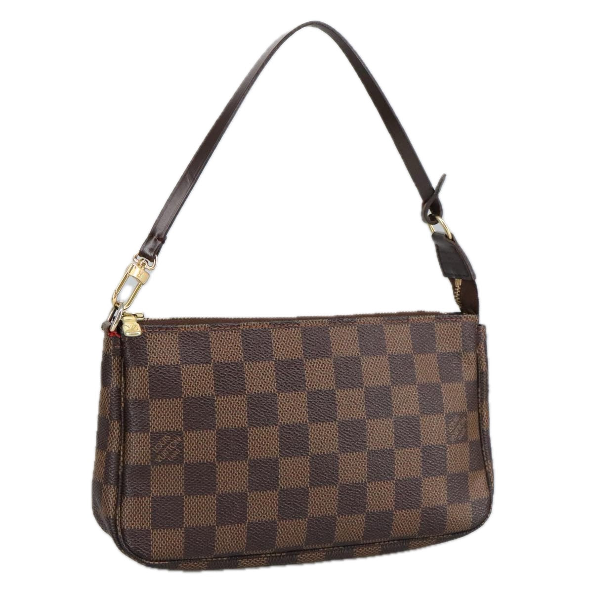 Louis Vuitton Pochette Accessoire, Brown, Canvas, clutch