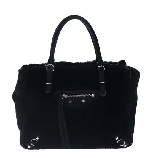Balenciaga City, Black, Suede, handbag