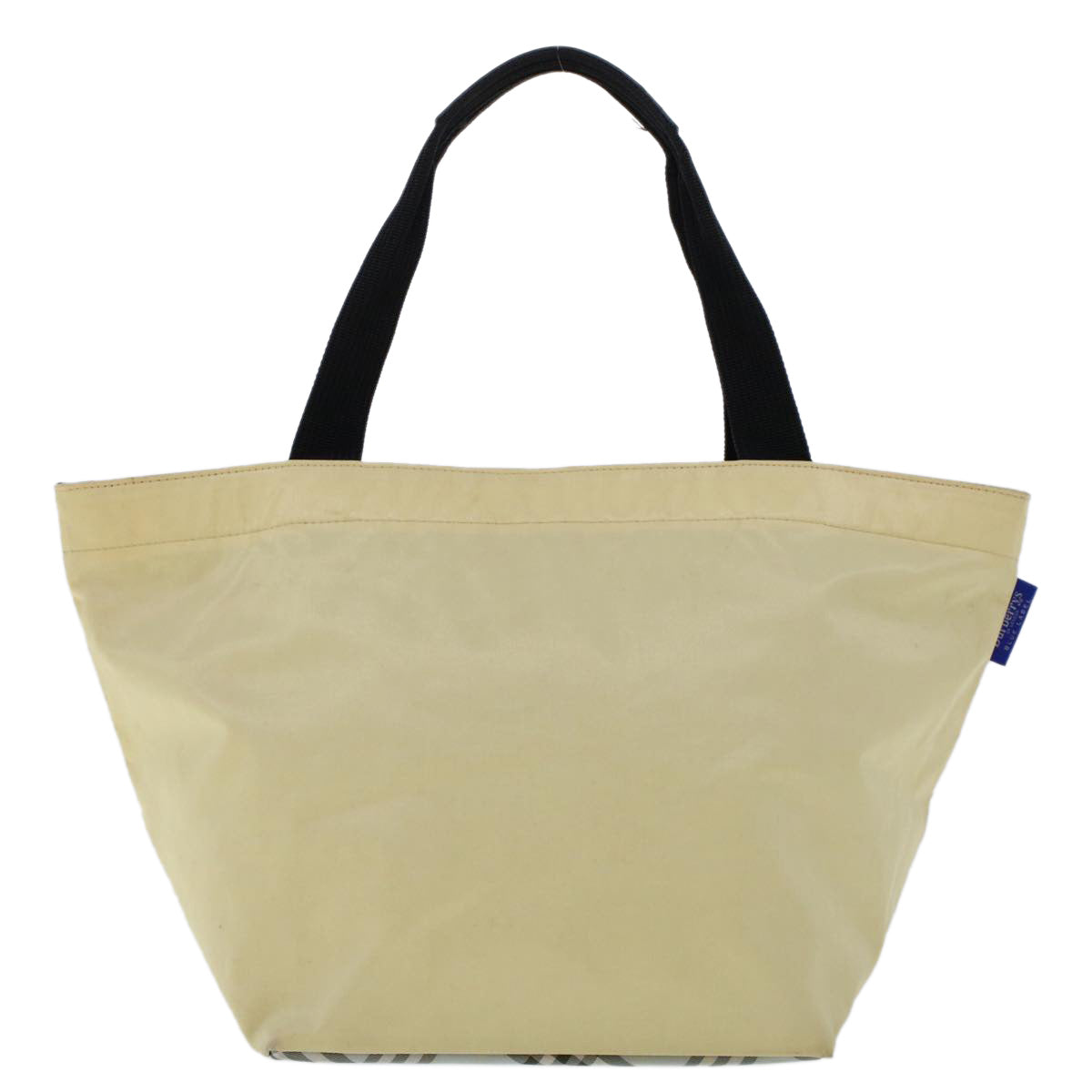 Burberry London Tote Vintage Check Canvas, YELLOW, SYNTHETIC, Handbag